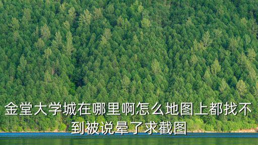 金堂大學(xué)城在哪里啊怎么地圖上都找不到被說暈了求截圖