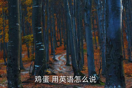 雞蛋 用英語怎么說