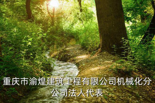 重慶市渝煌建筑工程有限公司機械化分公司法人代表