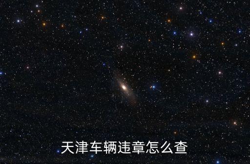 天津車輛違章怎么查