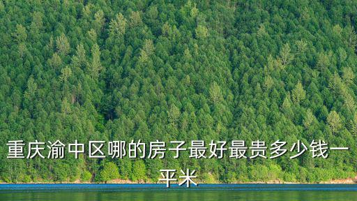 重慶渝中區哪的房子最好最貴多少錢一平米