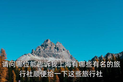 上海旅游公司，請(qǐng)問哪位能告訴我上海有哪些有名的旅行社順便給一下這些旅行社