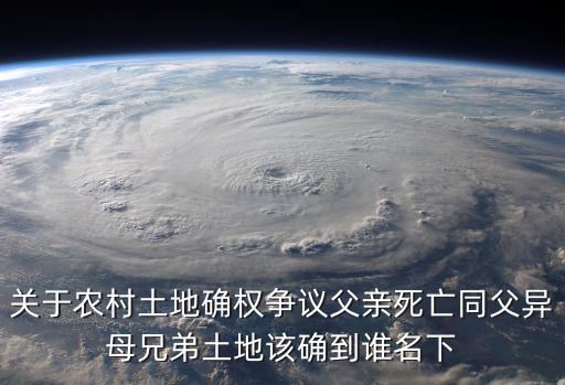 關(guān)于農(nóng)村土地確權(quán)爭(zhēng)議父親死亡同父異母兄弟土地該確到誰(shuí)名下