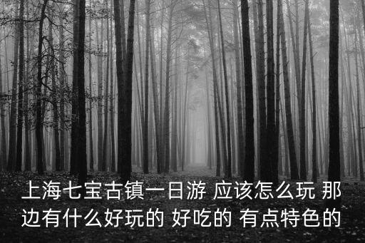上海七寶古鎮一日游 應該怎么玩 那邊有什么好玩的 好吃的 有點特色的