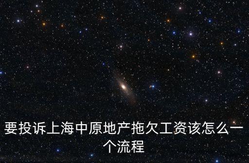 上海打官司流程圖，要投訴上海中原地產拖欠工資該怎么一個流程