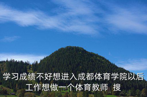 學習成績不好想進入成都體育學院以后工作想做一個體育教師  搜
