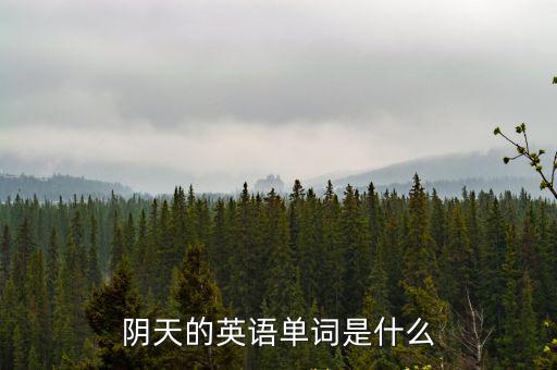 陰天的英語單詞是什么