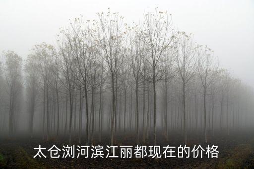 太倉瀏河濱江麗都現在的價格