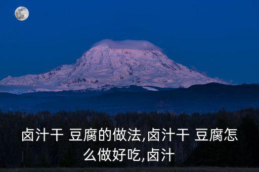 鹵汁干 豆腐的做法,鹵汁干 豆腐怎么做好吃,鹵汁