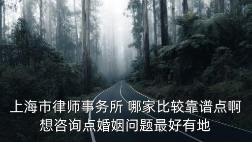 上海市律師事務(wù)所 哪家比較靠譜點啊想咨詢點婚姻問題最好有地