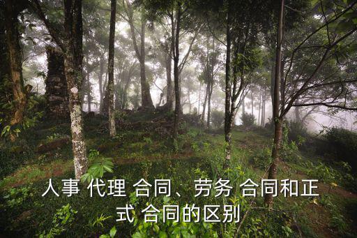 人事代理合同,非全日制工作的勞動者可訂立勞動合同合同