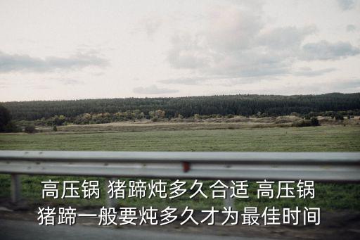 高壓鍋燉豬蹄,高壓鍋怎么燉豬蹄?