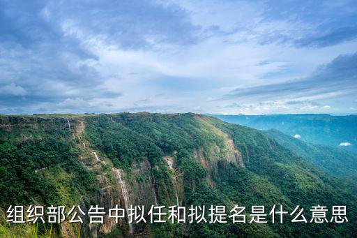 組織部公告中擬任和擬提名是什么意思