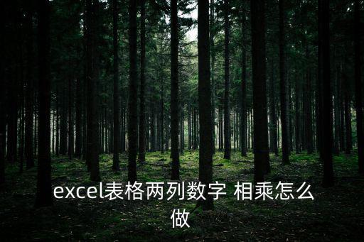 excel相乘,怎么知道excel表中的兩列數字相乘?
