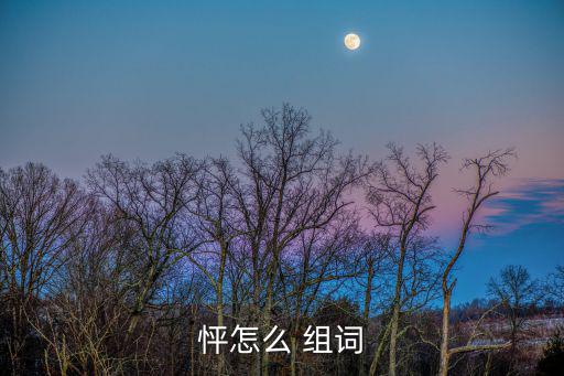 怦怎么 組詞