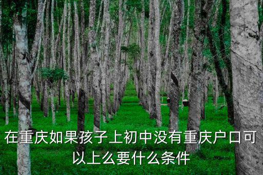 在重慶如果孩子上初中沒(méi)有重慶戶口可以上么要什么條件