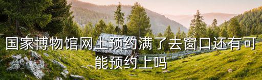 國家博物館網上預約滿了去窗口還有可能預約上嗎