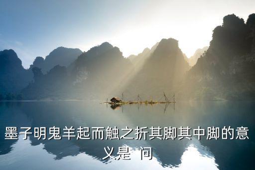 墨子明鬼羊起而觸之折其腳其中腳的意義是  問