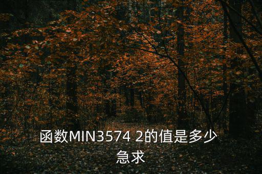 函數(shù)MIN3574 2的值是多少 急求