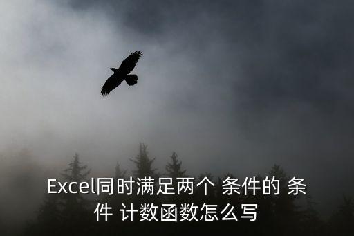 Excel同時滿足兩個 條件的 條件 計數函數怎么寫