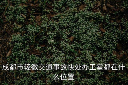 成都市輕微交通事故快處辦工室都在什么位置