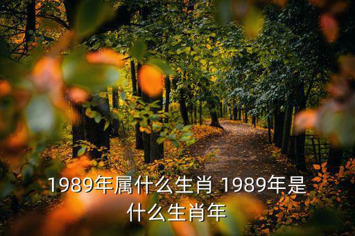 1989年屬什么生肖 1989年是什么生肖年