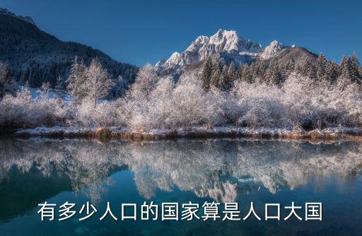 有多少人口的國家算是人口大國