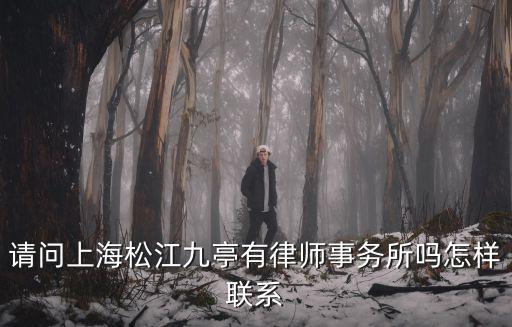 請問上海松江九亭有律師事務(wù)所嗎怎樣聯(lián)系
