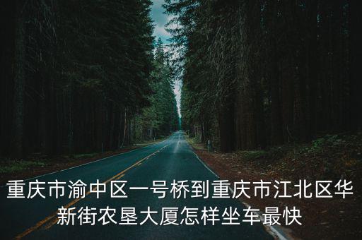 重慶市渝中區一號橋到重慶市江北區華新街農墾大廈怎樣坐車最快