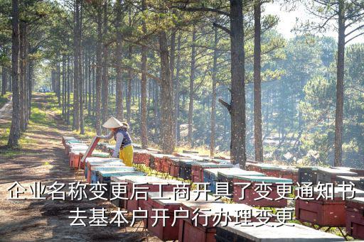 企業(yè)名稱變更后工商開具了變更通知書去基本戶開戶行辦理變更