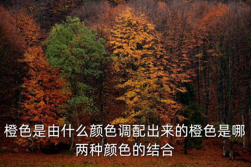 橙色是由什么顏色調(diào)配出來的橙色是哪兩種顏色的結(jié)合