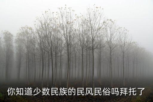 你知道少數民族的民風民俗嗎拜托了