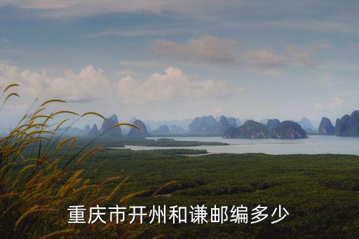 重慶市開州和謙郵編多少