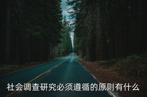 社會調查研究必須遵循的原則有什么