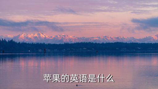 蘋果的英語是什么