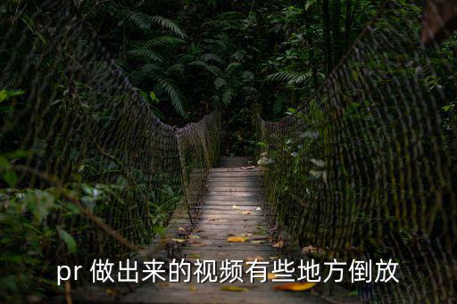 pr 做出來的視頻有些地方倒放