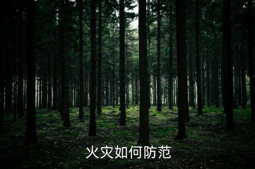  火災如何防范