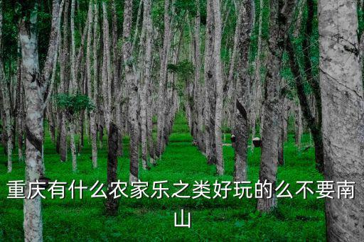 重慶市星級農家樂評級，重慶的農家樂