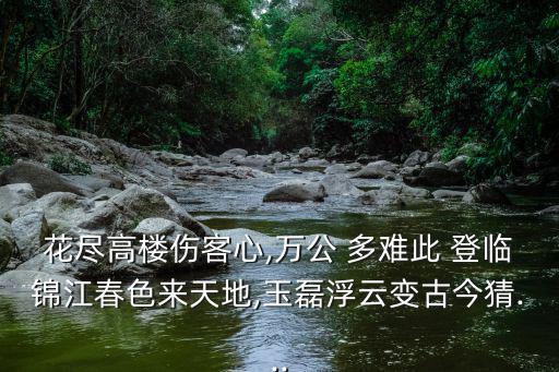 萬方多難此登臨,唐詩宋詞:登高含情看花游子心千萬方多難