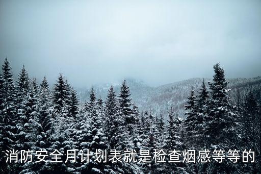 消防安全月計劃表就是檢查煙感等等的