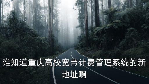 誰知道重慶高校寬帶計費管理系統的新地址啊