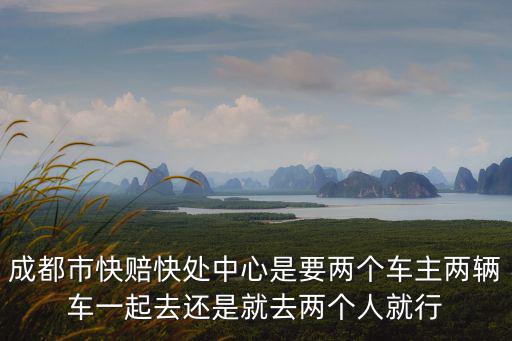 成都市事故快處中心，成都市快賠快處中心是要兩個車主兩輛車一起去還是就去兩個人就行