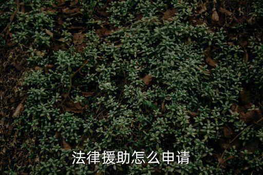 法律援助怎么申請