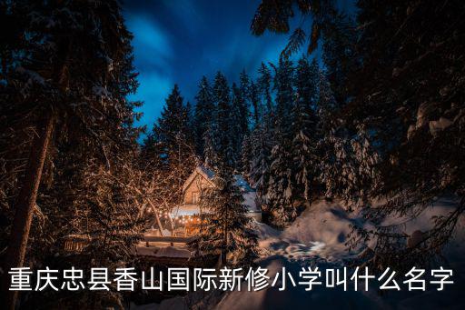 重慶忠縣香山國際新修小學叫什么名字