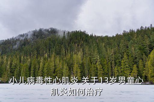 小兒病毒性心肌炎 關于13歲男童心肌炎如何治療
