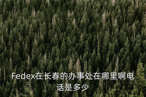 Fedex在長春的辦事處在哪里啊電話是多少