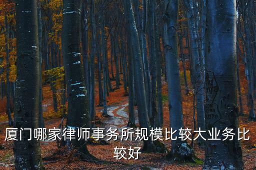 廈門哪家律師事務所規模比較大業務比較好