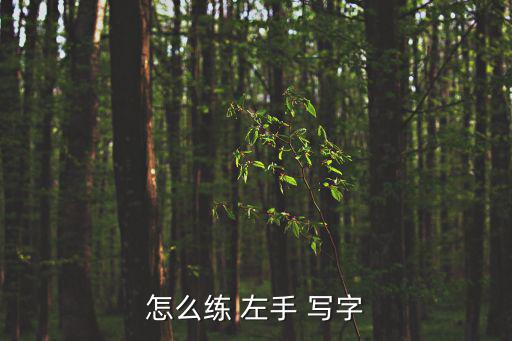 左手寫字,怎么用左手寫字才能寫得更好?