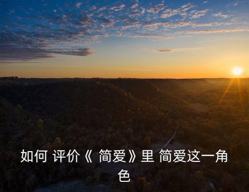 如何 評價《 簡愛》里 簡愛這一角色