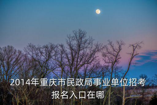 2014年重慶市民政局事業(yè)單位招考報名入口在哪